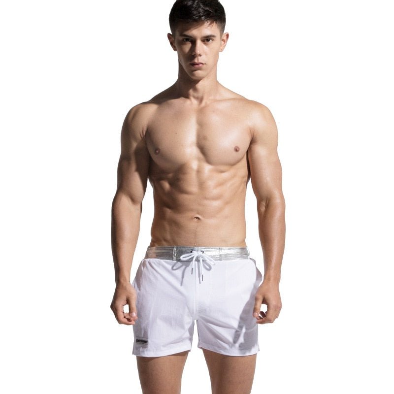 Amy Sportswear Store Sexy Men’s Swimsuits - Desmiit See-Through Board Shorts White / L (31-32)