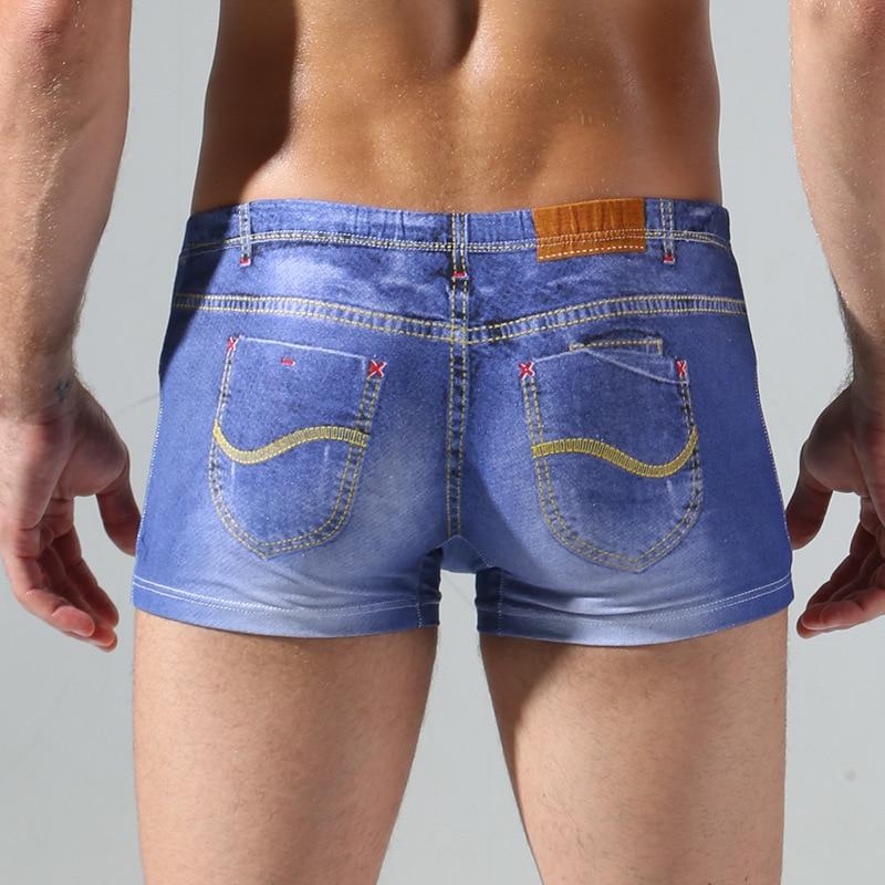 Men's Sexy Underwear - Men's Sexy Underwear - Faux Denim Boxer Briefs – Oh  My!