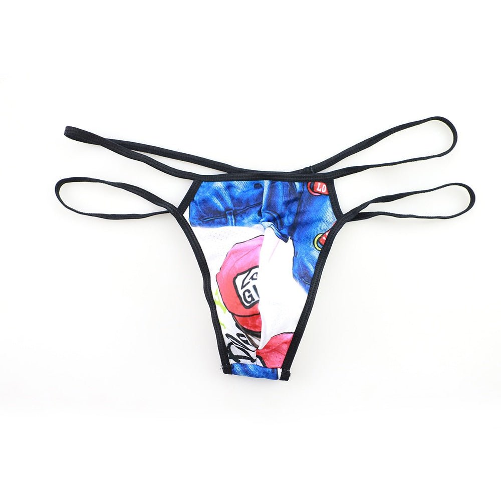 Men's Sexy Underwear - Patterned No Show Thong – Oh My!