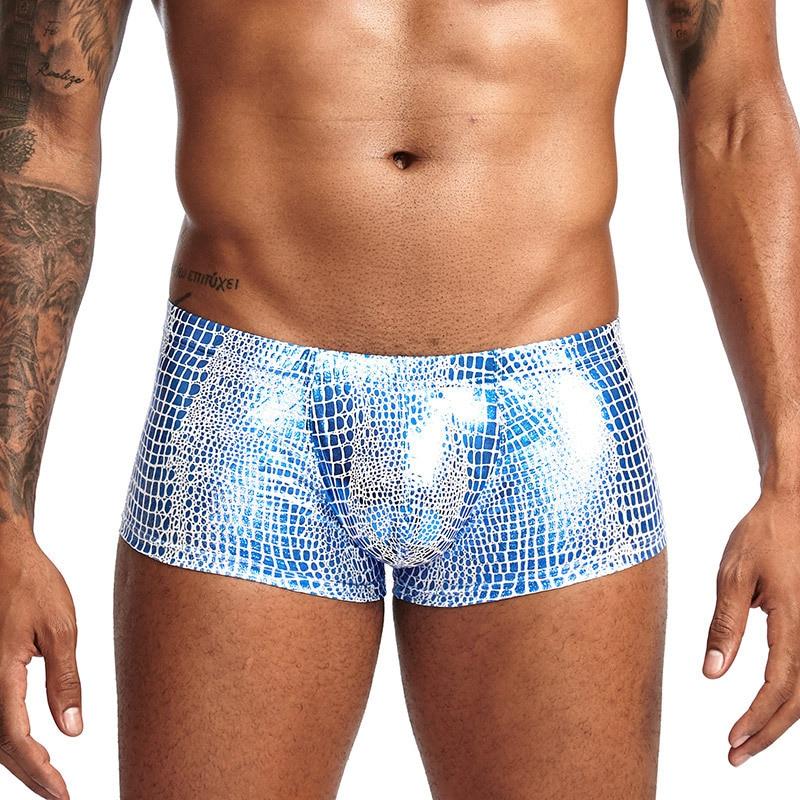 Sexy Mens Swimsuits Scales Square Cut Swim Trunks Oh My