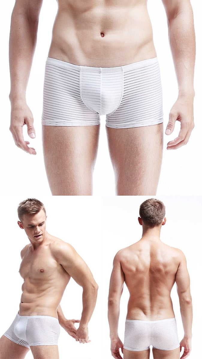 Mens underwear sheer boxers online