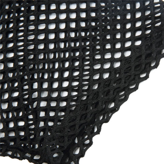 Faux Leather Mesh Crop Top