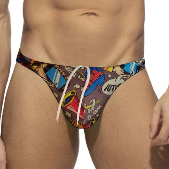 BAM! POW! Bikini Swim Thong Brief - Oh My!