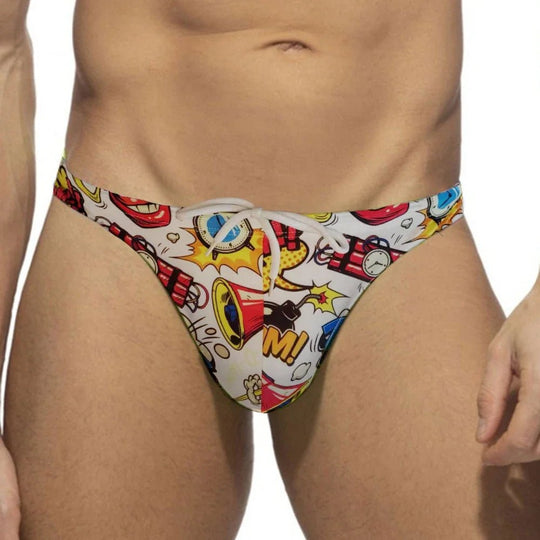BAM! POW! Bikini Swim Thong Brief - Oh My!