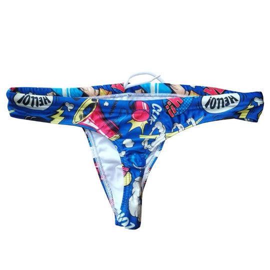 BAM! POW! Bikini Swim Thong Brief - Oh My!