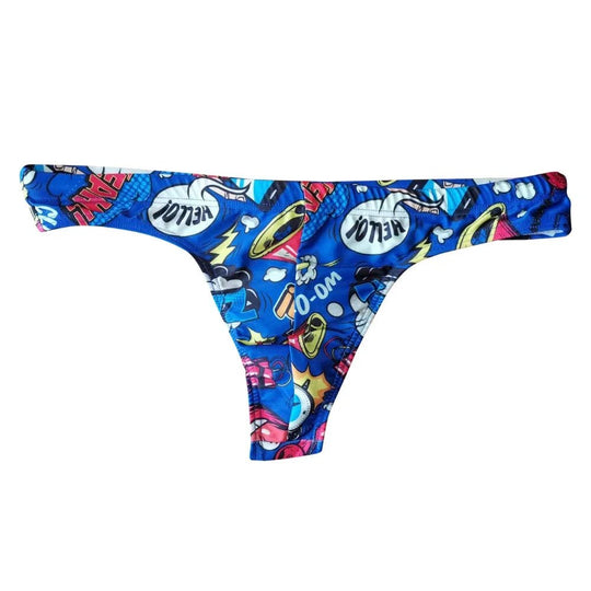 BAM! POW! Bikini Swim Thong Brief - Oh My!