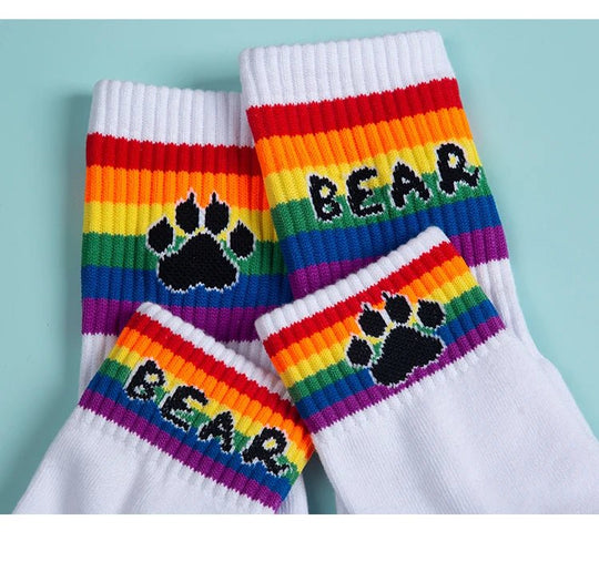 Bear Rainbow Socks - Oh My!