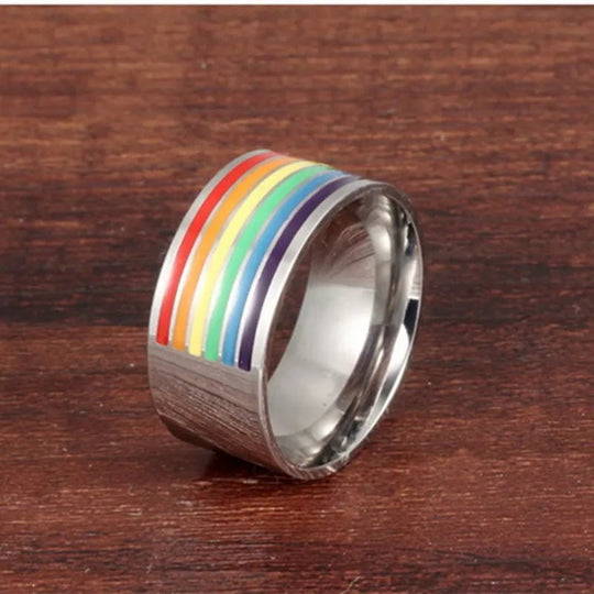 Brilliant Steel Rainbow Ring - Oh My!