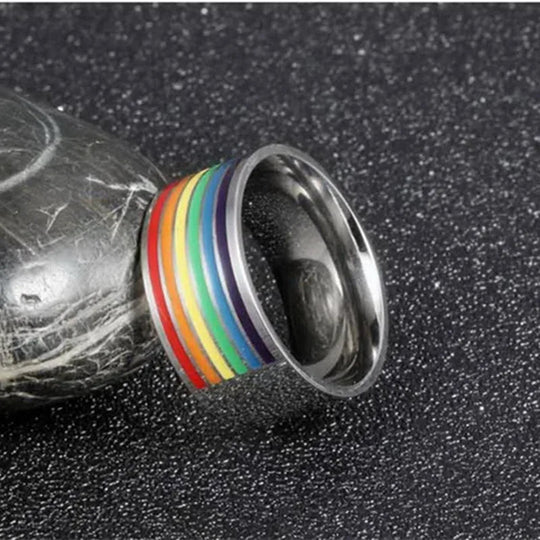 Brilliant Steel Rainbow Ring - Oh My!