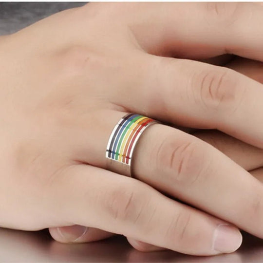 Brilliant Steel Rainbow Ring - Oh My!