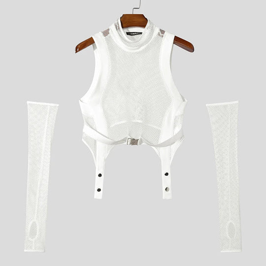 Deconstructed Mesh Buckle Shirt - Oh My!