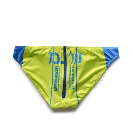 DM Take It Bitch Zippered Swim Briefs - Oh My!