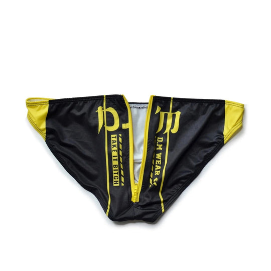 DM Take It Bitch Zippered Swim Briefs - Oh My!