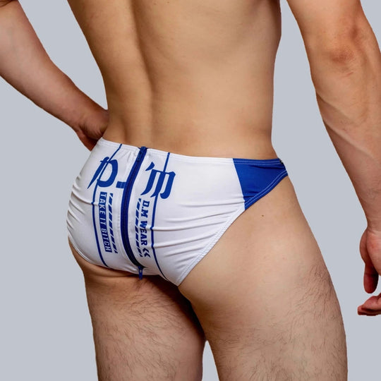 DM Take It Bitch Zippered Swim Briefs - Oh My!