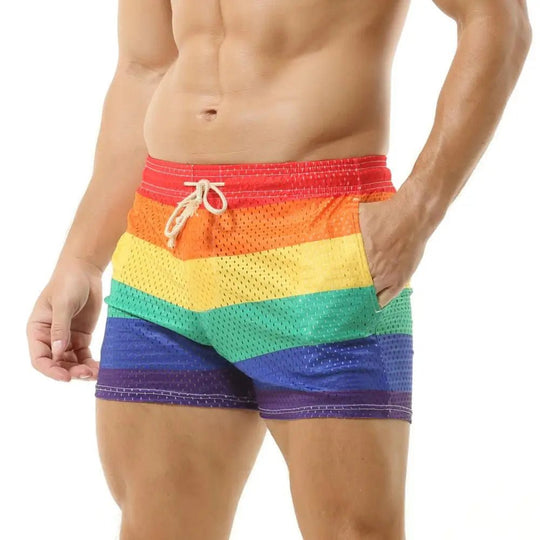 Mesh Rainbow Board Shorts - Oh My!
