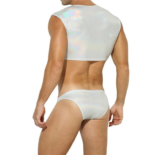 Metallic Crop Top and Bottoms - Oh My!