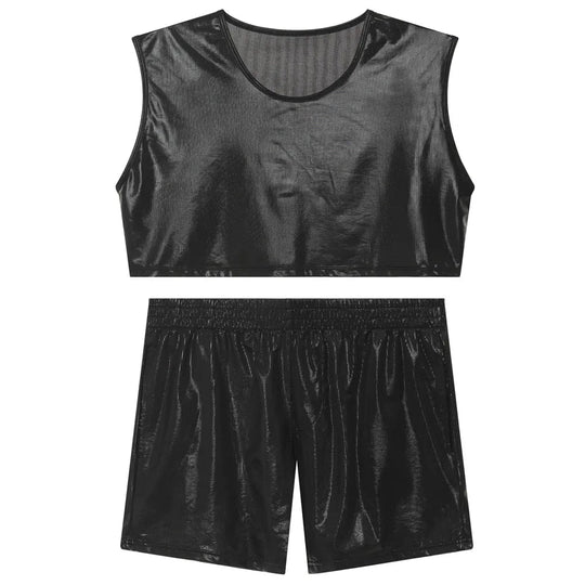 Metallic Crop Top and Bottoms - Oh My!