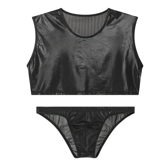 Metallic Crop Top and Bottoms - Oh My!