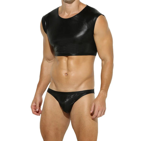 Metallic Crop Top and Bottoms - Oh My!