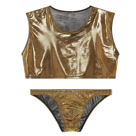 Metallic Crop Top and Bottoms - Oh My!