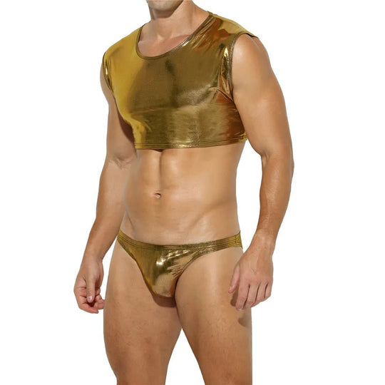 Metallic Crop Top and Bottoms - Oh My!