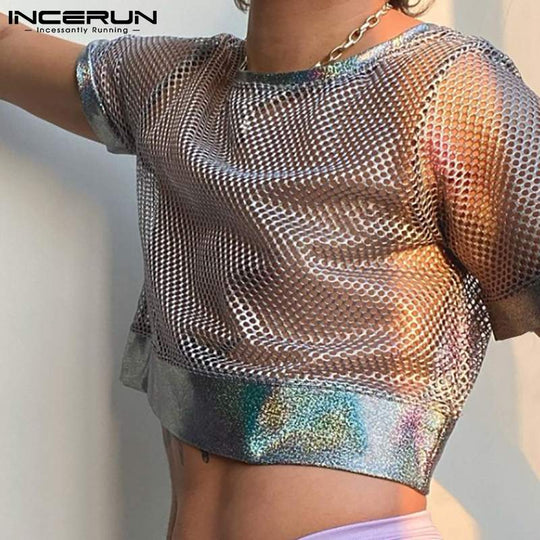 Metallic Crop Top T-shirt - Oh My!