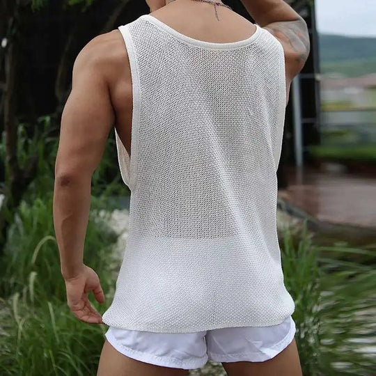 Powder Mesh Muscle Shirt - Oh My!