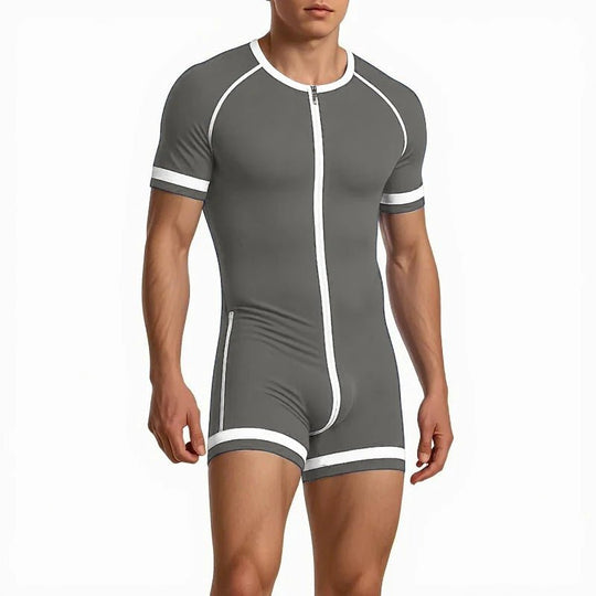 Racing Stripe Zippered Body Suit - Oh My!