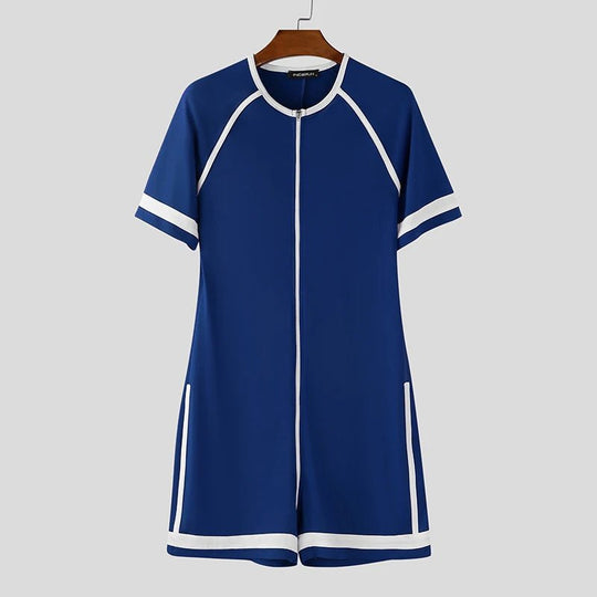 Racing Stripe Zippered Body Suit - Oh My!