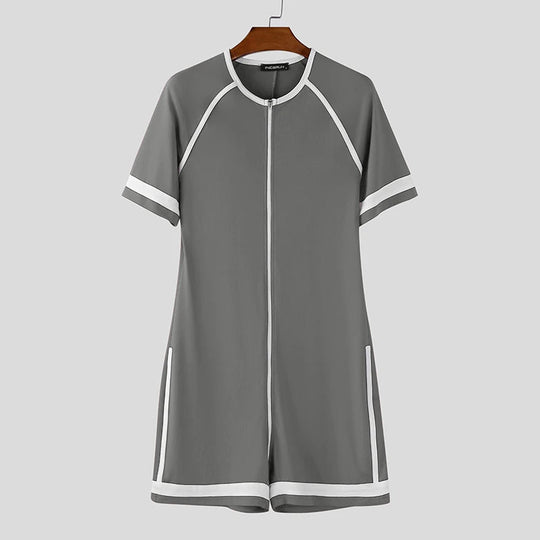 Racing Stripe Zippered Body Suit - Oh My!