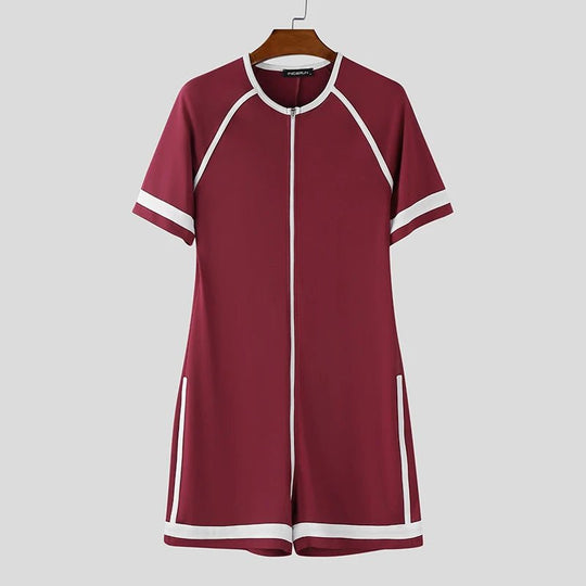 Racing Stripe Zippered Body Suit - Oh My!