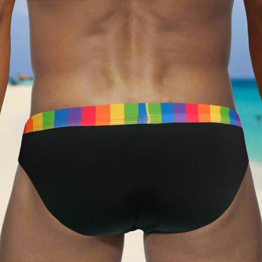 Rainbow Block Swim Briefs - Oh My!