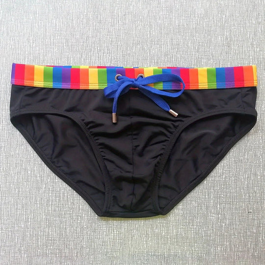 Rainbow Block Swim Briefs - Oh My!