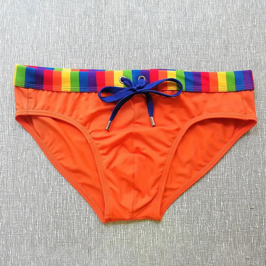 Rainbow Block Swim Briefs - Oh My!