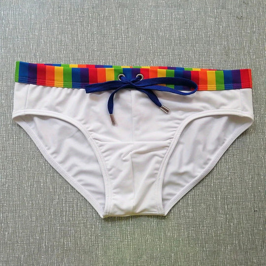 Rainbow Block Swim Briefs - Oh My!