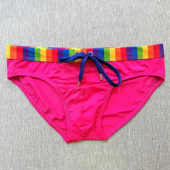 Rainbow Block Swim Briefs - Oh My!