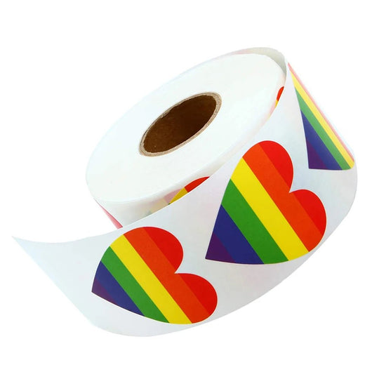 Rainbow Heart Sticker Roll - Oh My!