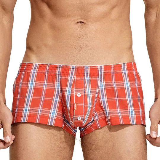 Seobean Bright Plaid Lounge Boxer Shorts - Oh My!