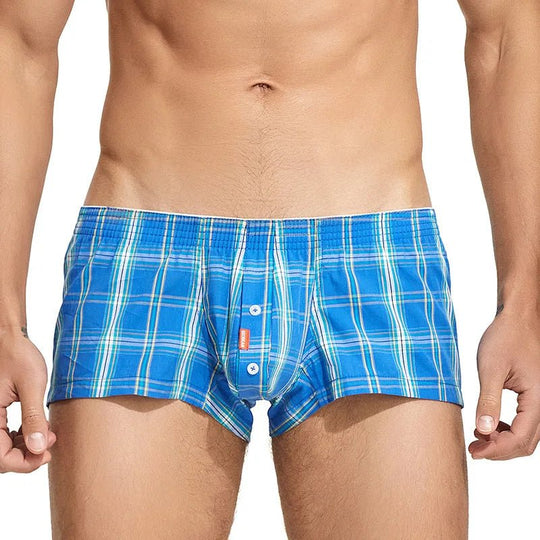 Seobean Bright Plaid Lounge Boxer Shorts - Oh My!