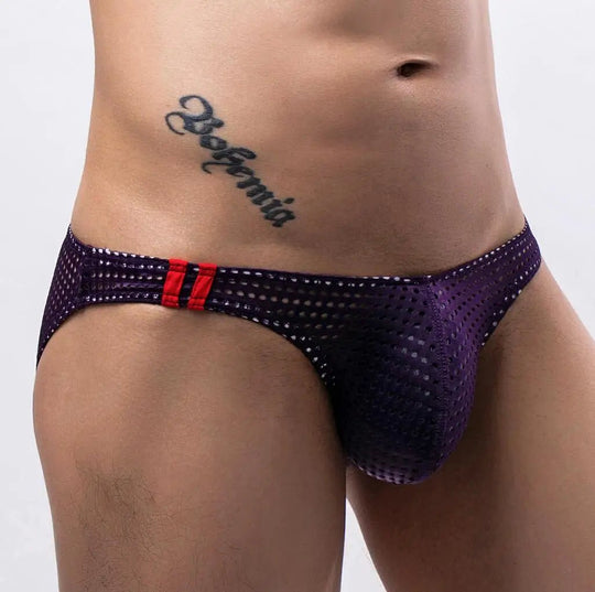 Ultra Racing Stripe Mesh Briefs - Oh My!