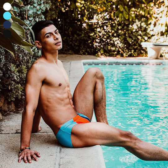 Sexy Men's Swimsuits - Racing Stripe Swim Briefs – Oh My!