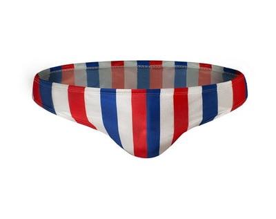 Art Deco Striped Swim Briefs swimwear