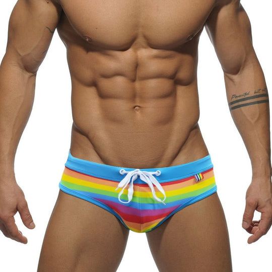 Baby Blue Rainbow Swim Briefs - Oh My Underwear