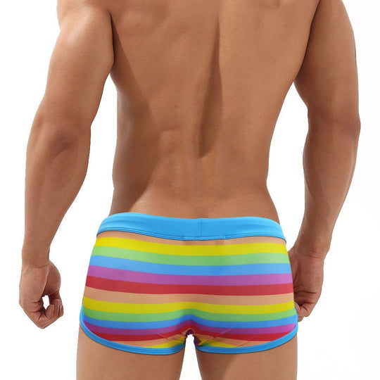 Baby Blue Rainbow Swim Trunks - Oh My Underwear