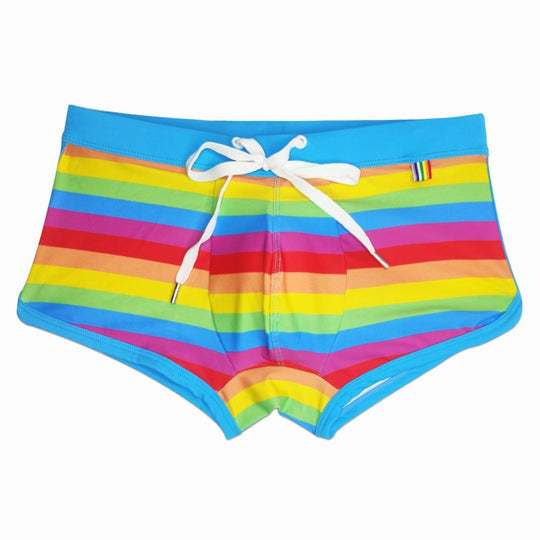 Baby Blue Rainbow Swim Trunks - Oh My Underwear