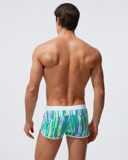 Candy Stripe Pocketed Swim Trunks - Oh My Underwear
