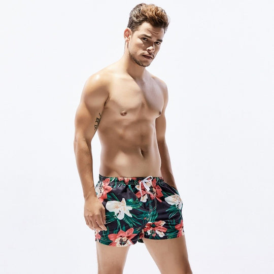 Dark Floral Board Shorts - Oh My Underwear