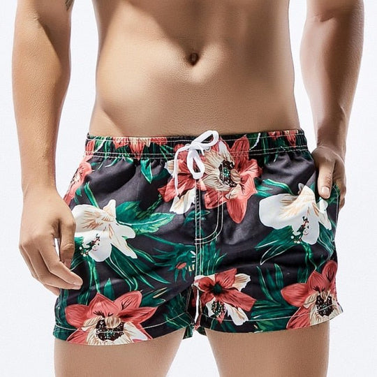 Dark Floral Board Shorts - Oh My Underwear