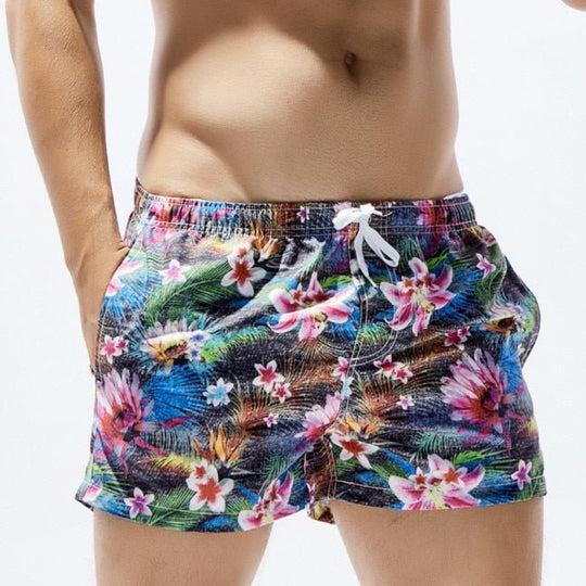 Dark Floral Board Shorts - Oh My Underwear