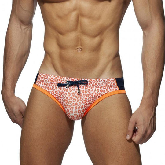 Desmiit Bowtie Tiger Print Swim Briefs underwear